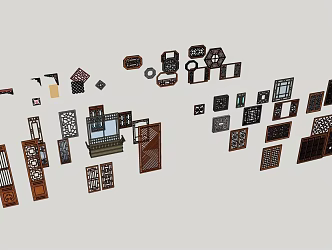 Collection of Ancient Windows 3d model