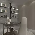 Modern Conference Room Interior With Long Wooden Table Gray Chairs And Blue Projection Screen