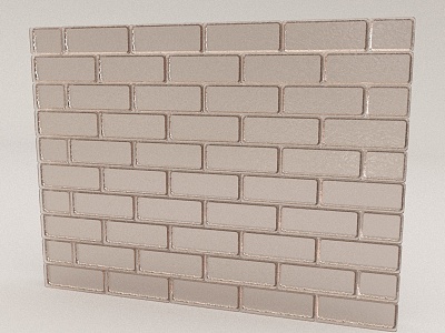 Glass brick background wall 3d model