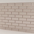 Glass brick background wall 3d model