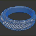Elegant Shiny Gold Braided Ring With Intricate Texture For Daily Accessory