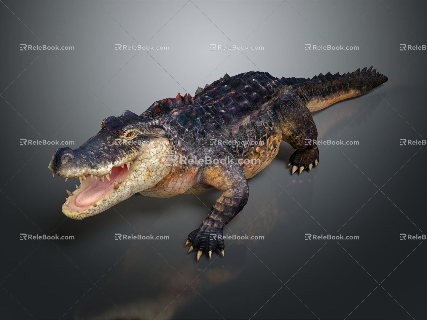 Modern crocodile Nile crocodile carnivore 3d model