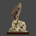 Majestic Eagle Standing On Rocky Perch In Natural Outdoor Environment