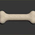 Pet Dog Chew Toy White Bone on Black Background with Reflection