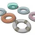 Colorful Swim Rings with Various Patterns as Sports Equipment Designs