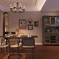 Modern Living And Dining Room With Wooden Floors Sofa Dining Table And Wall Art