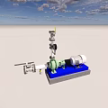 Centrifugal pump installation arrangement 3d model