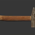 Sturdy Metal Hammer Featuring Wooden Handle and Polished Metal Head for Hardware Tools