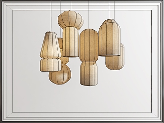 New Chinese Chandelier Lantern 3d model