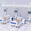Modern sickbed ward 3d model