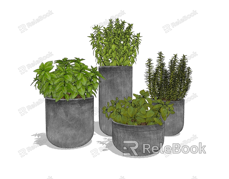 Modern potted plant indoor greening plant bonsai combination model