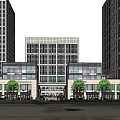 Modern Office Building Jinan Heyue Square 3d model