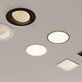 Modern Ceiling Downlights And Spotlights With Various Styles White Black Frames Round Square Shapes 3d model