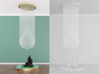 Crystal chandelier 3d model