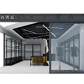 Stylish Men's Fashion Clothing Store With Glass Window Display And Mannequins
