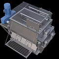 Industrial Mixing Equipment With Stainless Steel Structure Blue Motor Top Opening Design And Bottom Grille