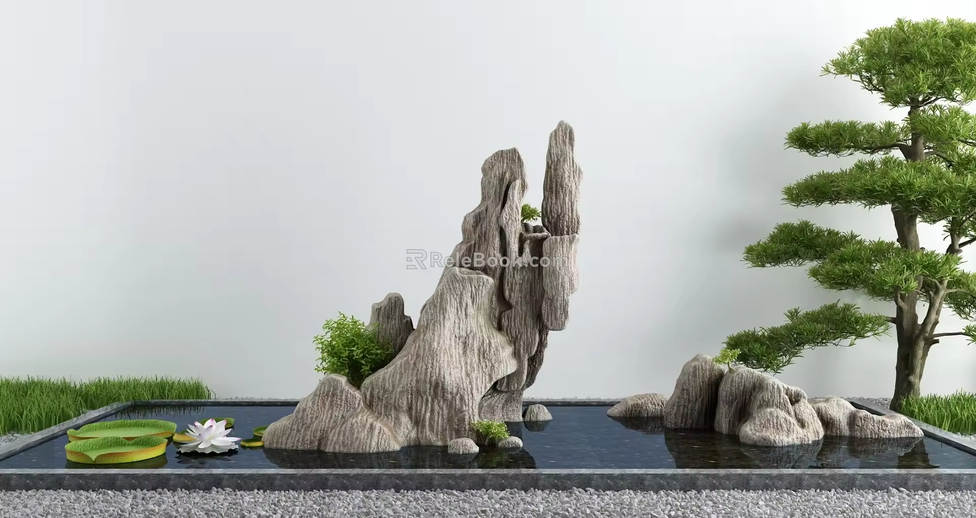 Water feature sketch 3d model