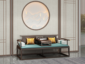 New Chinese-style Lohan Bed 3d model