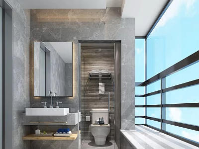 Hotel Toilet Modern Toilet 3d model