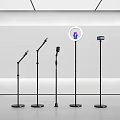 Modern Microphone Vertical Microphone Mobile Phone Stand Live Broadcast Live Broadcast Machine Mobile Phone Stand 3d model