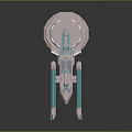 Advanced Futuristic Fighter Jet With Sleek Design Glowing Blue Accents And Circular Structure