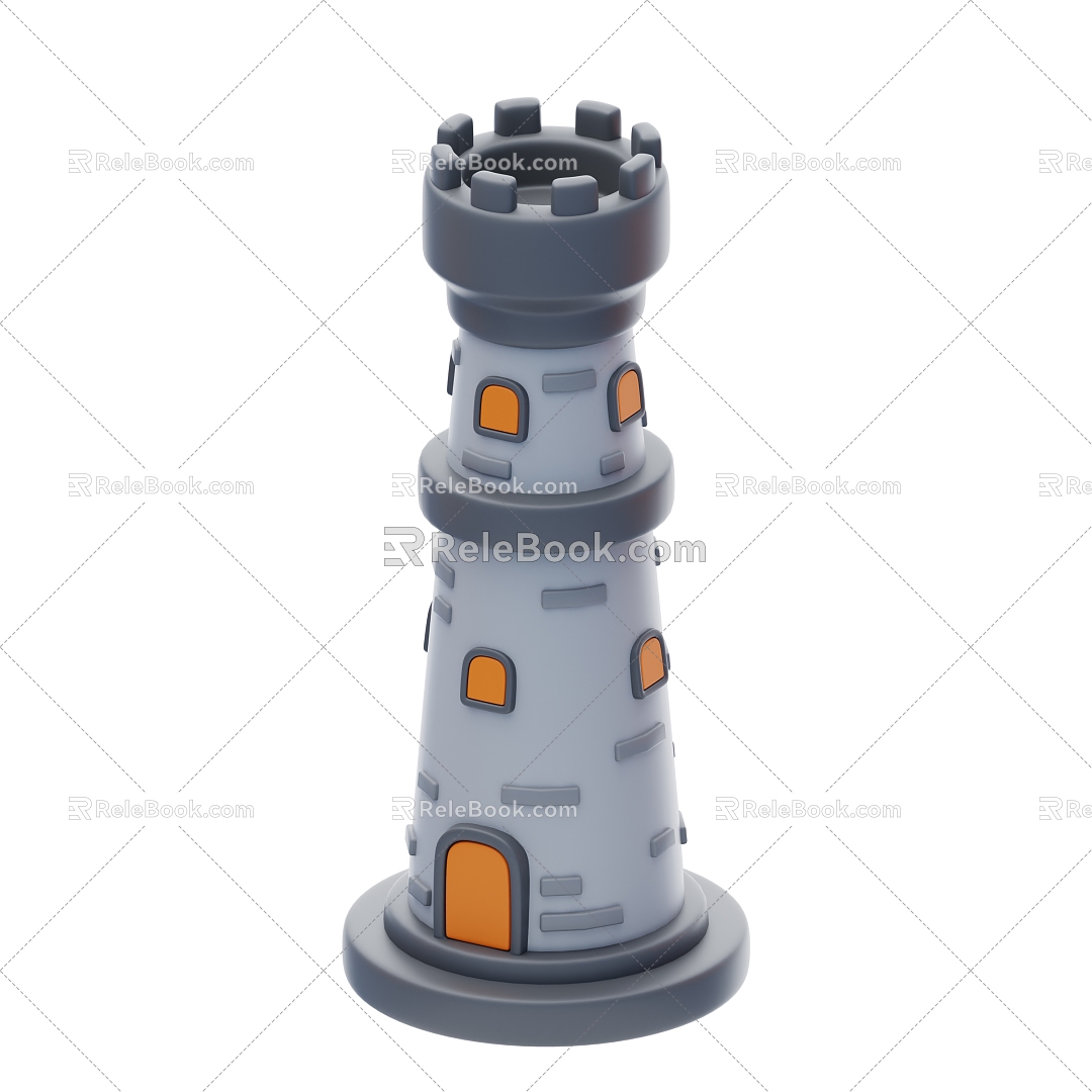 Modern Lighthouse Cartoon Lighthouse Animation Lighthouse 3d model