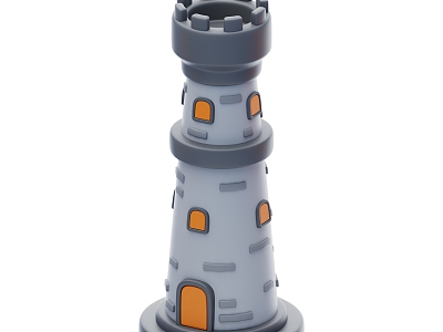 Modern Lighthouse Cartoon Lighthouse Animation Lighthouse 3d model