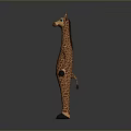 Soft Stuffed Giraffe Toy With Brown Spots And Black Hooves For Kids Play