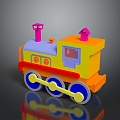 toy train toy train locomotive steam locomotive head 3d model