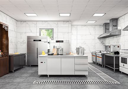 Modern Kitchen Catering Kitchen Hotel Kitchen Central Kitchen Commercial Kitchen 3d model