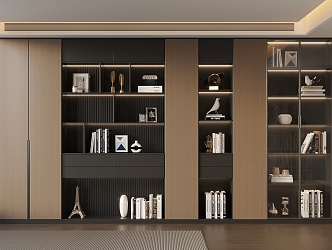 Italian Minimalist Bookcase 3d model