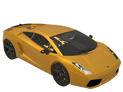 Yellow Sports Car With Sleek Exterior Design And Black Wheels For Luxury Ride 3d model