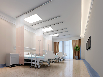 Modern Ward Hospital Ward 3d model