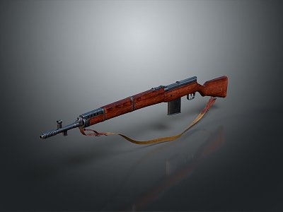 rifle semi-automatic rifle combat rifle battle rifle carbine war rifle attack rifle 3d model