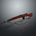 rifle semi-automatic rifle combat rifle battle rifle carbine war rifle attack rifle 3d model