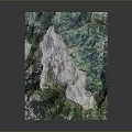 3D Landscape Model Showcasing Mountain Terrain With Green Vegetation And White Snowy Peak