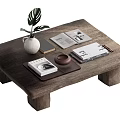 Wind coffee table combination 3d model