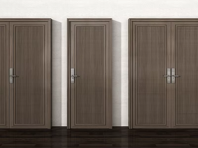 Modern swing door double door 3d model Modern swing door double door 3d model