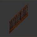 Multiple Wooden Staircase Models Arranged Side By Side For Design 3d model