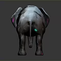 Mechanical Elephant Sculpture With Metallic Body Gear Details And Pink Toe Accents