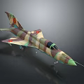 Camouflage Military Jet Model With Red Star Insignia And Detailed Design