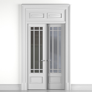 Classic glass door 3d model