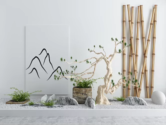 New Chinese landscape sketch 3d model