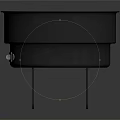 Black Round Outdoor Grill With Metal Grate Stand And Temperature Gauge