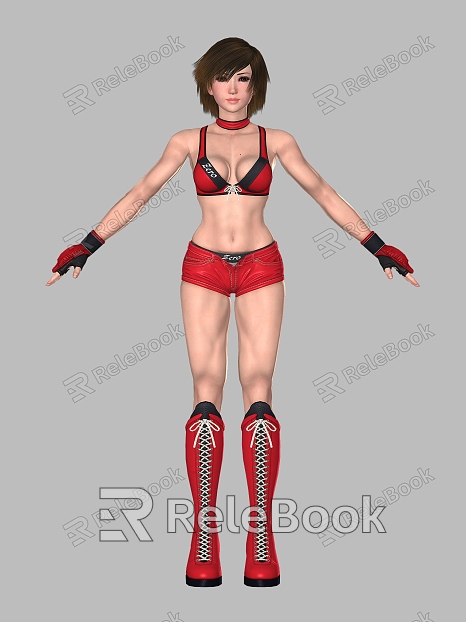 Realistic Sexy Beauty Realistic Sexy Beauty Women Short Hair Characters Girls Gloves Athletes model