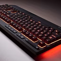 ASUS ROG STRIX Gaming Keyboard With Black Design And Red Backlit Illuminated Keys