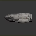 modern aircraft space plane space vehicle 3d model
