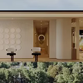 Yanti's Sara Modern Minimalist Storefront With Glass Doors Display Shelves And Light Toned Walls