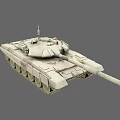 Modern Military Tank 3D Model With Gun Barrel Tracks And Turret