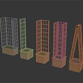 Wooden Fence Frame Structures With Different Styles And Base Designs For Outdoor Use